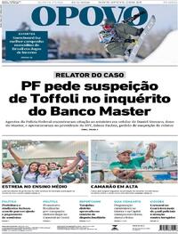 Capa do jornal O Povo 12/02/2026