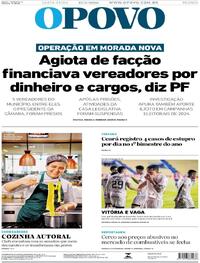 Capa do jornal O Povo 13/03/2026