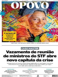 Capa do jornal O Povo 14/02/2026