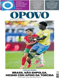 Capa do jornal O Povo 14/06/2026