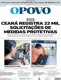 Capa do jornal O Povo 15/01/2026