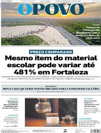 Capa do jornal O Povo 16/01/2026