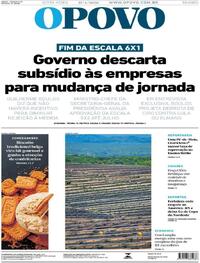 Capa do jornal O Povo 17/04/2026
