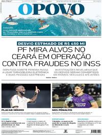 Capa do jornal O Povo 18/03/2026