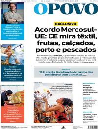 Capa do jornal O Povo 19/01/2026