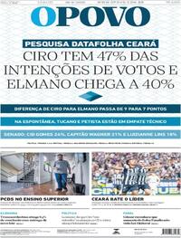 Capa Jornal O Povo