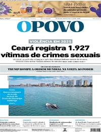 Capa do jornal O Povo 21/01/2026