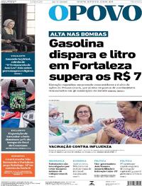 Capa do jornal O Povo 21/03/2026
