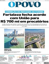 Capa do jornal O Povo 24/01/2026