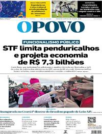 Capa do jornal O Povo 26/03/2026