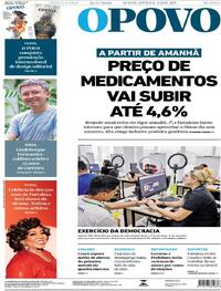 Capa do jornal O Povo 31/03/2026