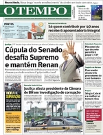 Capa do jornal Jornal O Tempo 07/12/2016