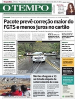 Capa do jornal Jornal O Tempo 16/12/2016