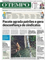 Capa do jornal Jornal O Tempo 23/12/2016