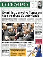 Capa do jornal Jornal O Tempo 25/11/2016