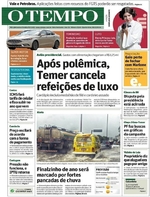 Capa do jornal Jornal O Tempo 28/12/2016