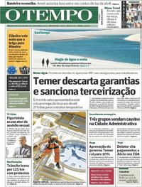 Capa do jornal Jornal O Tempo 01/04/2017