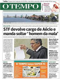 Capa do jornal Jornal O Tempo 01/07/2017