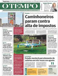 Capa do jornal Jornal O Tempo 01/08/2017