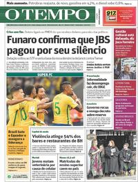 Capa do jornal Jornal O Tempo 01/09/2017