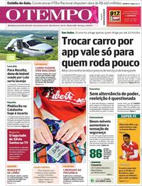 Capa do jornal O Tempo 01/10/2017