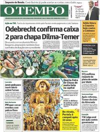 Capa do jornal Jornal O Tempo 02/03/2017