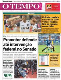 Capa do jornal O Tempo 02/10/2017