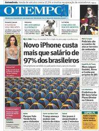 Capa do jornal O Tempo 02/11/2017