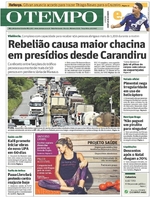 Capa do jornal Jornal O Tempo 03/01/2017
