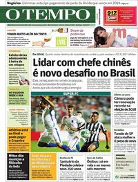 Capa do jornal Jornal O Tempo 03/09/2017