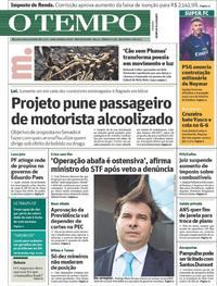 Capa do jornal Jornal O Tempo 04/08/2017