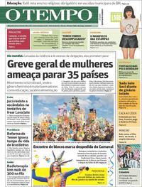 Capa do jornal Jornal O Tempo 05/03/2017