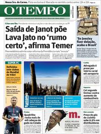Capa do jornal Jornal O Tempo 05/08/2017