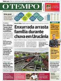 Capa do jornal O Tempo 05/12/2017