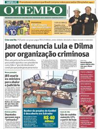 Capa do jornal Jornal O Tempo 06/09/2017
