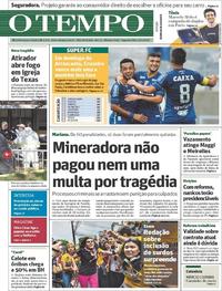 Capa do jornal O Tempo 06/11/2017