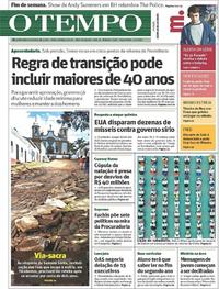 Capa do jornal Jornal O Tempo 07/04/2017