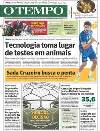 Capa do jornal Jornal O Tempo 07/05/2017