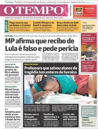 Capa do jornal Jornal O Tempo 07/10/2017