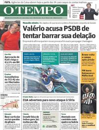 Capa do jornal Jornal O Tempo 08/04/2017