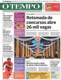 Capa do jornal O Tempo 08/12/2017