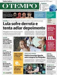 Capa do jornal Jornal O Tempo 09/05/2017
