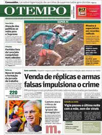 Capa do jornal O Tempo 09/10/2017