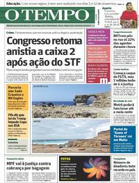 Capa do jornal Jornal O Tempo 10/03/2017