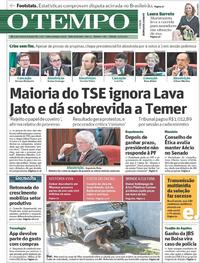 Capa do jornal Jornal O Tempo 10/06/2017