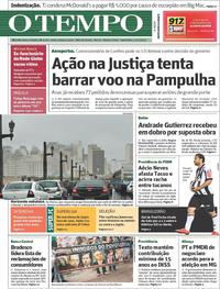 Capa do jornal O Tempo 10/11/2017