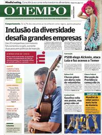 Capa do jornal O Tempo 10/12/2017