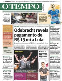 Capa do jornal Jornal O Tempo 11/04/2017