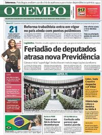 Capa do jornal O Tempo 11/11/2017