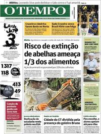 Capa do jornal Jornal O Tempo 12/03/2017